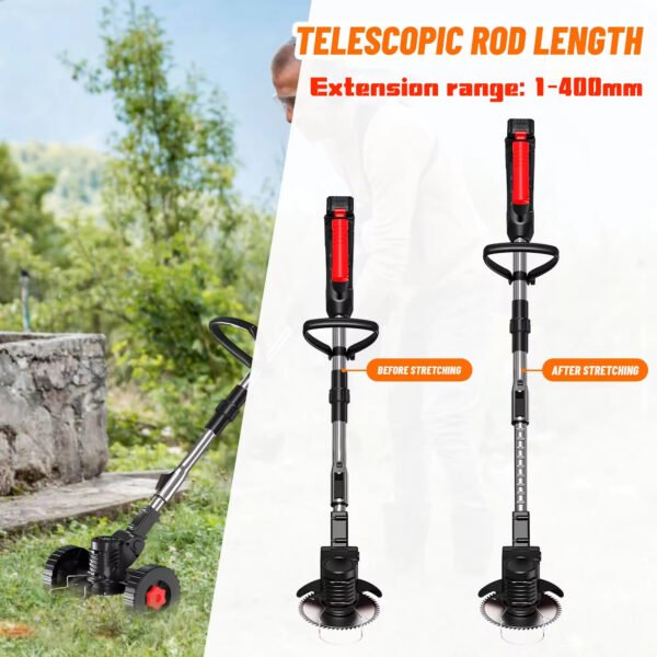 Wellgain Adjustable Length Telescopic Electric Grass Trimmer - 图片 3
